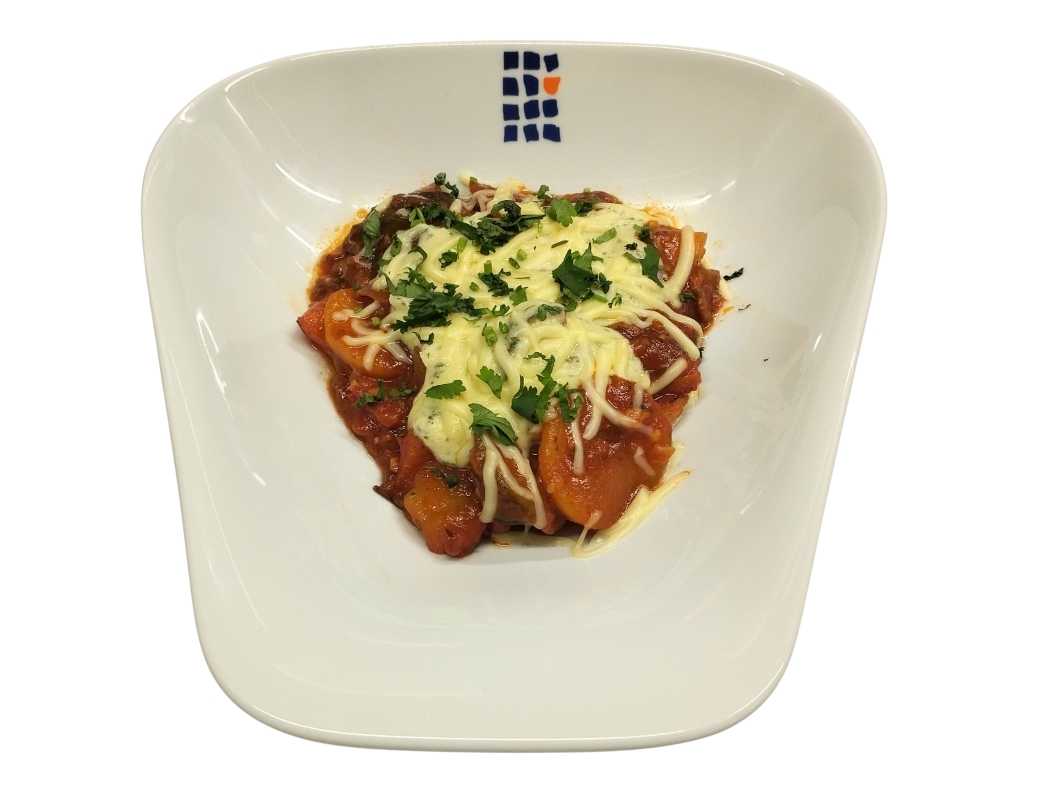 Moussaka mit Rindfleisch und Gemüse,