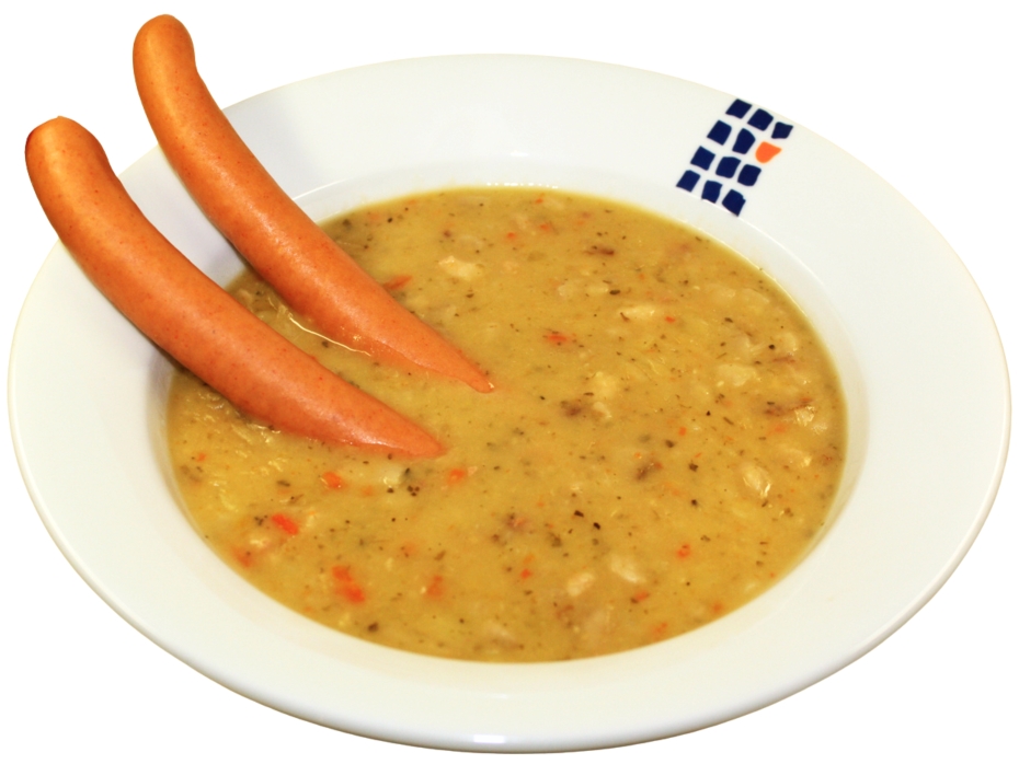 Terrine Erbseneintopf mit Wiener Würstchen